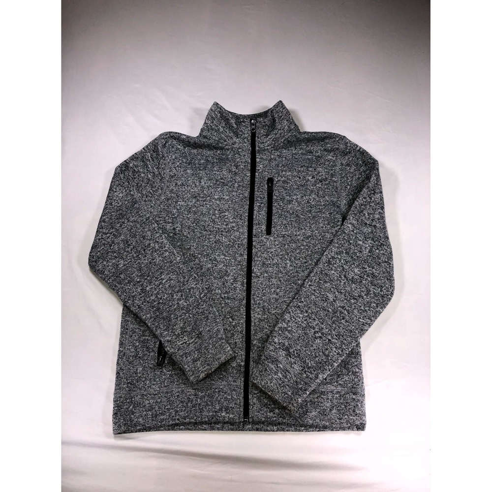 Sonoma Goods For Life Mens M Heather Gray Sweater Jacket Full Zip Outdoor Knit